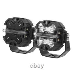 LED Auxiliary Light Pod 160W For Off Road Spot Beam White Amber DRL Waterproof