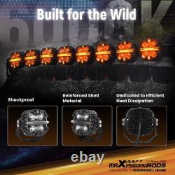 LED Driving Auxiliary Lights For Off Road 4WD SUV RGB Background DRL IP68 160W