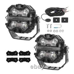 LED Driving Auxiliary Lights For Off Road 4WD SUV RGB Background DRL IP68 160W
