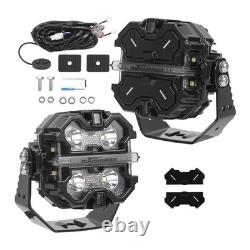 LED Driving Auxiliary Lights For Off Road 4WD SUV RGB Background DRL IP68 160W