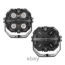LED Driving Auxiliary Lights For Off Road 4WD SUV RGB Background DRL IP68 160W
