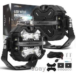 LED Work Light Bar Pod 160W For Off Road 4x4 ATV Truck White Amber DRL Spot Beam