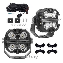 LED Work Light Bar Pod 160W For Off Road 4x4 ATV Truck White Amber DRL Spot Beam