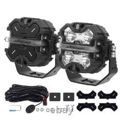 LED Work Light Bar Pod 160W For Off Road 4x4 ATV Truck White Amber DRL Spot Beam