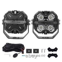 LED Work Light Bar Pod 160W For Off Road 4x4 ATV Truck White Amber DRL Spot Beam