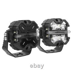 LED Work Light Bar Pod 160W For Off Road 4x4 ATV Truck White Amber DRL Spot Beam