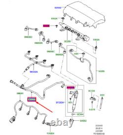 LR RANGE ROVER EVOQUE L538 Injection Pump Leak-Off Tube LR022350 NEW GENUINE