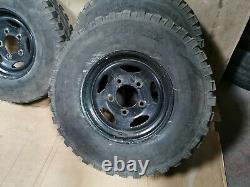 Land Rover Defender R16 Steel wheels with off road tyres 235 85 16