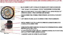 Leather Snap Off Steering Wheel & Boss Kit Fit Land Rover Defender 48 Spline