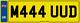 Mud Dirt Number Plate M444 Uud Jeep 4x4 Defender Landrover Trail Off Road Muck