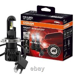 OSRAM NIGHT BREAKER H4 LED 230% Set for Jeep Wrangler TJ JK 1997-2018 Lamps