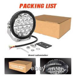 Pair 7 Inch Round off Road Spot Beam LED Driving Lights Dual Color DRL Truck