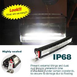 QUad Row Bumper LED Work Light Bar LED 22 Spot Flood Off Road 4x4 + 4'' PODS