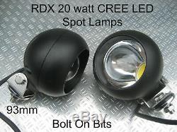 RDX LED Spot lamp/lights 20w CREE LED Defender/Off roader/Trayback/Comp Safari