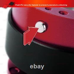 RED Steering Wheel Push-Pin Quick Release Hub Adapter Snap Off 6 Bolt Generic