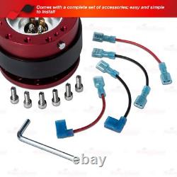 RED Steering Wheel Push-Pin Quick Release Hub Adapter Snap Off 6 Bolt Generic