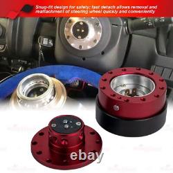 RED Steering Wheel Push-Pin Quick Release Hub Adapter Snap Off 6 Bolt Generic