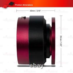 RED Steering Wheel Push-Pin Quick Release Hub Adapter Snap Off 6 Bolt Generic