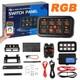 RGB 8 Gang ON/OFF Switch Panel Circuit Control Box LED Light Bar Marine Boat Car