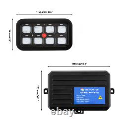 RGB 8 Gang ON/OFF Switch Panel Circuit Control Box LED Light Bar Marine Boat Car