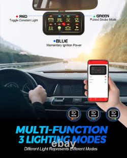 RGB 8 Gang ON/OFF Switch Panel Circuit Control Box LED Light Bar Marine Boat Car