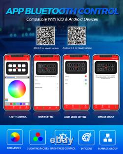 RGB 8 Gang ON/OFF Switch Panel Circuit Control Box LED Light Bar Marine Boat Car