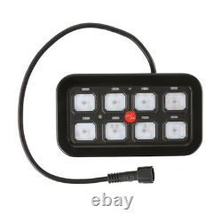 RGB 8 Gang ON/OFF Switch Panel Circuit Control Box LED Light Bar Marine Boat Car