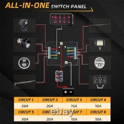 RGB 8 Gang Switch Panel On-Off LED Circuit Control For Jeep Off-Road UTV Marine