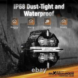 Round LED Work Lights 178W Spot Beam DRL White Amber Off Road Driving Pod Light