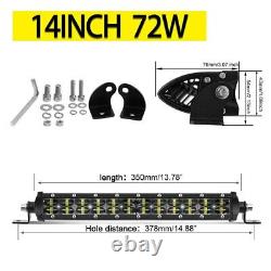 Slim 6D 52 Led Work Light Bar Spotlight Offroad 2-Rows For LAND ROVER DEFENDER