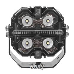 Square LED Auxiliary Driving Lights For Off Road 4WD SUV ATV 270° Beam 19200LM