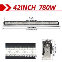 Straight 3-Rows 22/32/42/52 Combo Led Work Light Bar Driving Offroad Car Truck