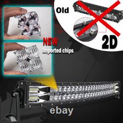 Straight 52 LED Light Bar Spot Flood Combo Offroad roof Driving SUV 4WD Truck