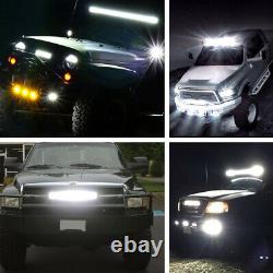 Straight 52inch 1600W LED Light Bar Work Combo Offroad Driving + Wiring harness