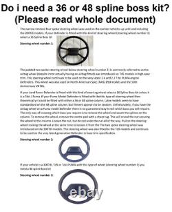 Suede D Shape Steering Wheel & Boss Kit Fit Land Rover Discovery 29 Spline 350mm
