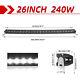 Super Slim 20'' 26'' 32 44 50 Curved Single Row LED Light Bar Offroad Combo