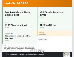 Switch Driving modes ESP Off Offroad Traction Control System for Discovery