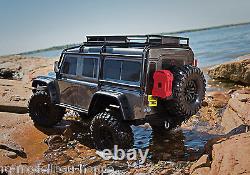 Traxxas TRX-4 Land Rover Defender silber /5000 2S Lipo + Id-Lader 4A + Winch