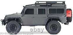 TraxxasTRX-4 Land Rover Defender Silver + 5000 MAH Lipo Battery+Id-Lader Traxxas