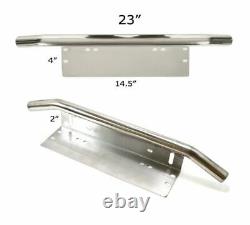 Universal 23Bull Bar Front Bumper License Plate Mount Bracket Holder Heavy Duty