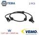 V48-72-0081 Abs Wheel Speed Sensor Pair Rear Vemo 2pcs New Oe Replacement