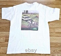 Vintage 90s Land Rover Range Rover Vehicle Off Road Truck T Shirt Horse Jockey L