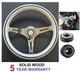 White Wood Steering Wheel & Snap Off Boss Kit 36 Spline For Land Rover Defender